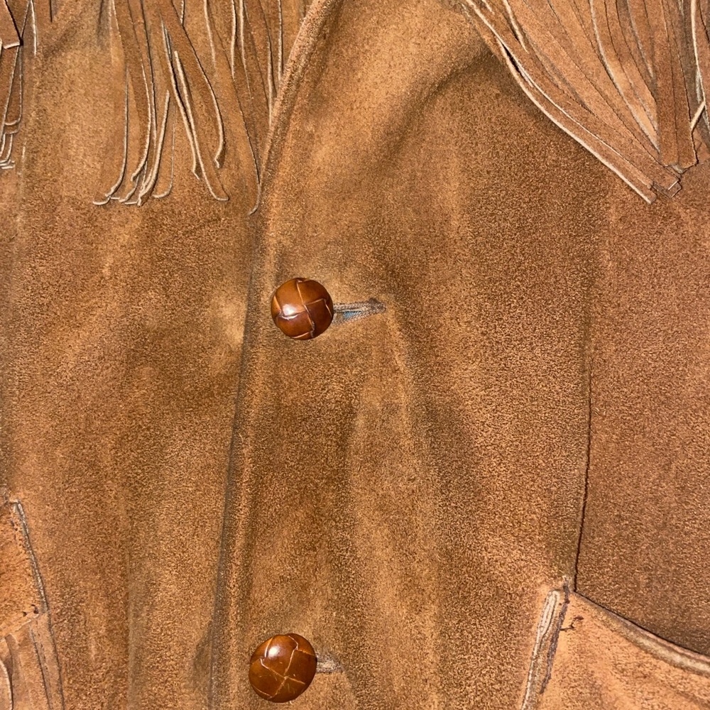 Vintage Jo-O-Kay Suede Fringe Jacket. Heavy Genuine Suede - Picture 4 of 7